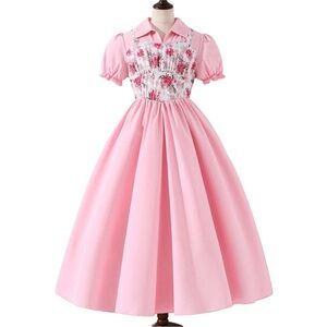 Tween Girl Summer Elegant And Charming Floral Printed 2 In 1 Dress